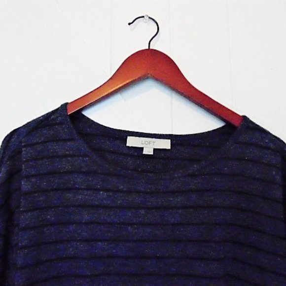 Ann Taylor LOFT Long Sleeve Striped Tunic Top - Picture 2 of 6